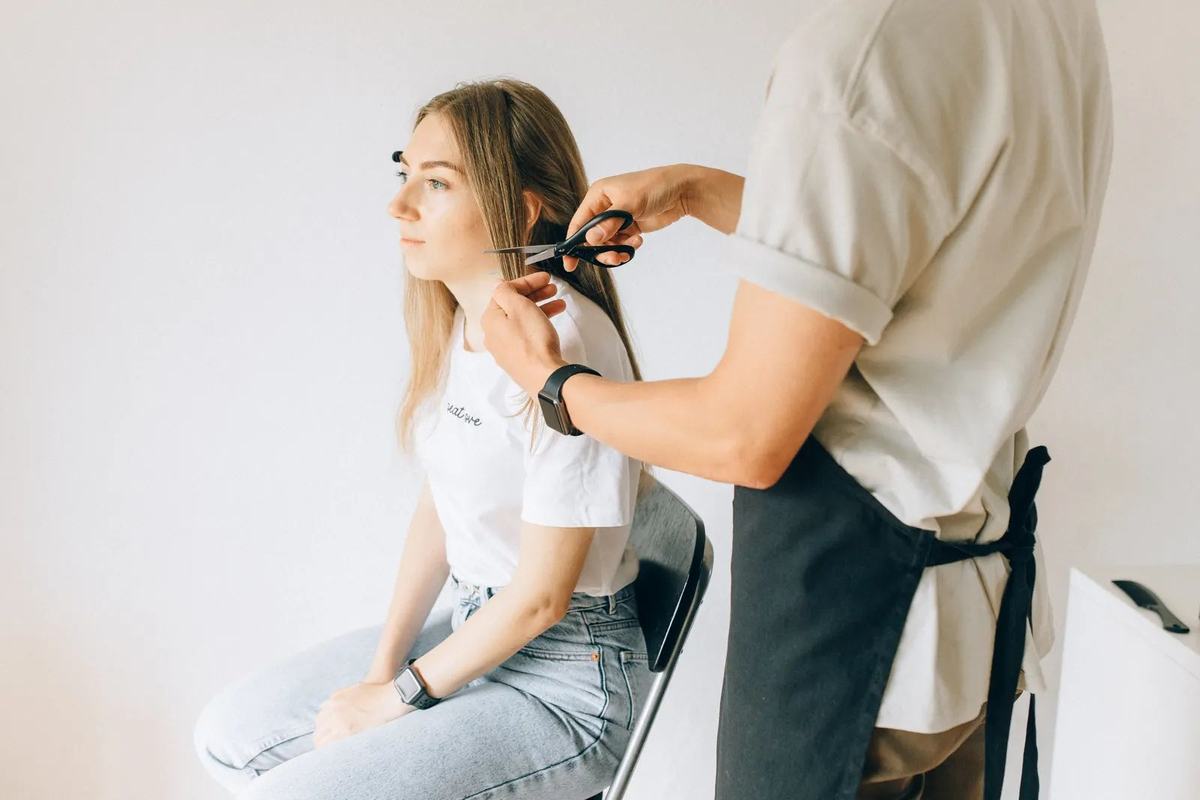 Stylist at work in the salon